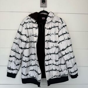 Vintage MMA Elite Men’s Large Y2K 90s Barbed Wire Hoodie Jacket